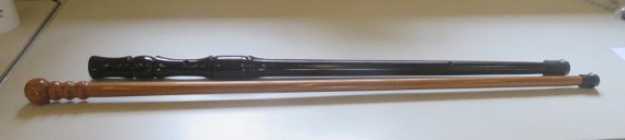 These walking sticks won a commended certificate for Ted Hogben